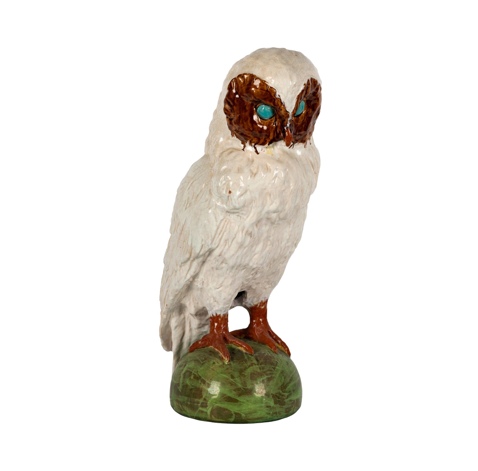 Billy Haines Installation: French Glazed Pottery Owl Figure (1 of 11)