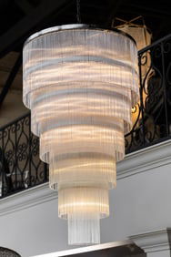 A Murano Glass Six-Tier Chandelier