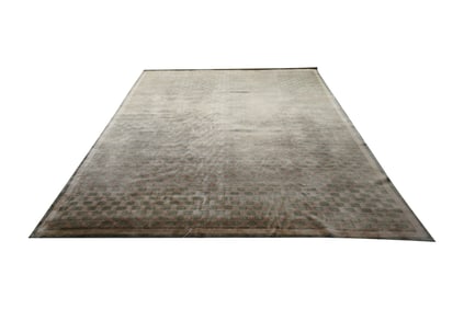 A Green and Gold Area Rug 13' 6" x 10'