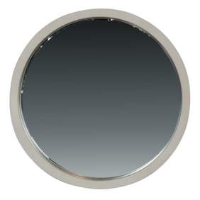 A Restoration Hardware Round Mirror