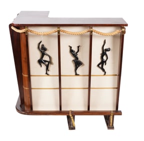 A Vintage Art Deco-Style Bar