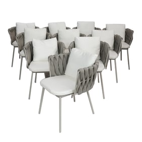 A Set of Ten Tribu Dining Chairs