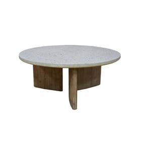 Two Contemporary Round Coffee Tables