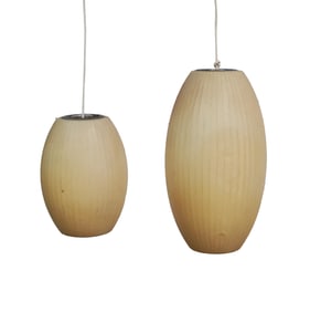 George Nelson for Herman Miller: Two Bubble Ceiling Light Fixtures