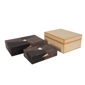 A Group of Shagreen Table Boxes