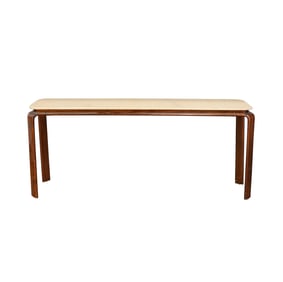 A Pair of Vintage Stained Wood Console Tables