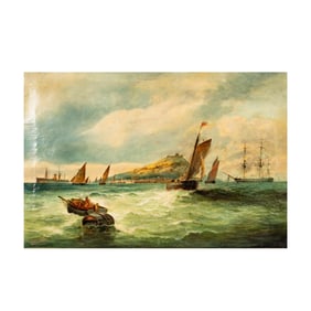 English School: Ships in a Harbor