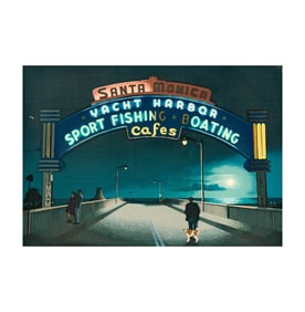 Jonathan Owen (20th Century): Fishin' and Dating; Santa Monica Pier