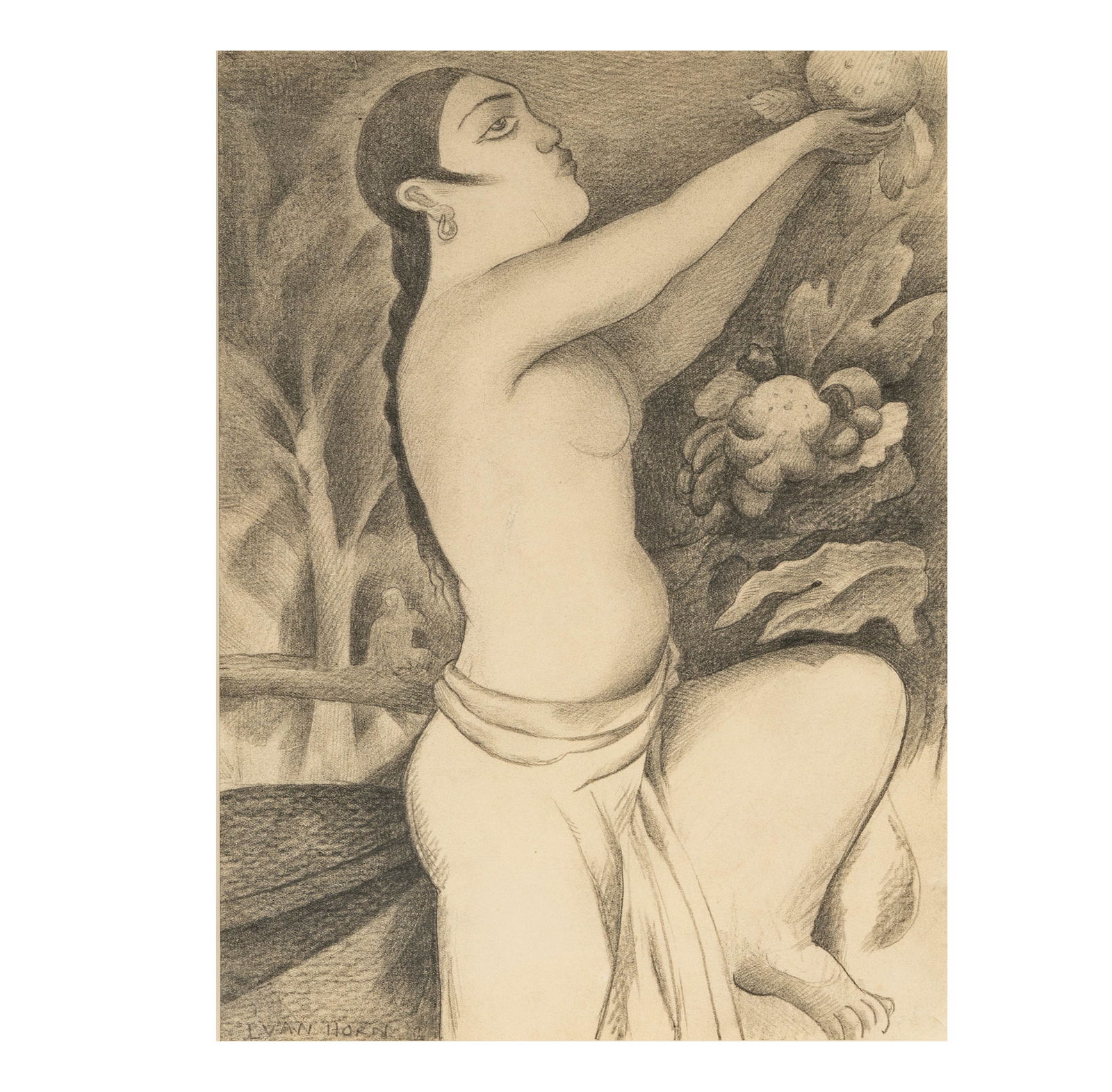 Lucretia Van Horn (1882-1970): Mural Study and Mother and Child (Double-Sided) (1 of 14)