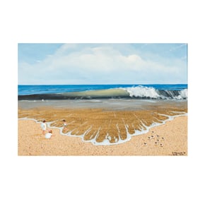 Robert Farrington (1924 - 2011): Children on Malibu Beach