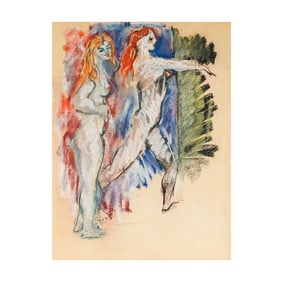 Hans Gustav Burkhardt (1904-1994): Two Female Nude Figures