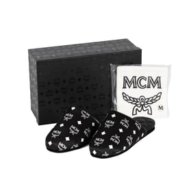 A Pair of MCM Monogram Room Slippers