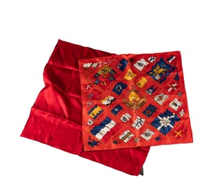 An Hermes Silk Pocket Square