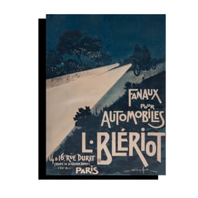 Fanaux Pour Automobiles L. Bleriot Vintage Poster