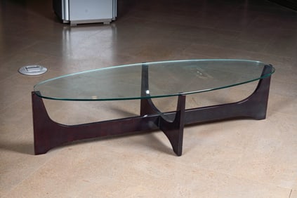 Modern Wood and Glass Coffee Table