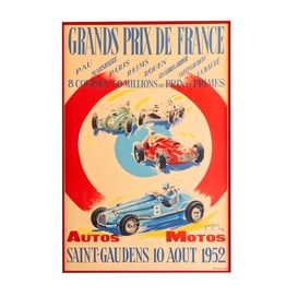 1952 Grand Prix De France Poster