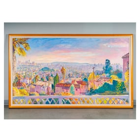 Josep Moscard? (Spanish, b.1953): View of Los Angeles Scene