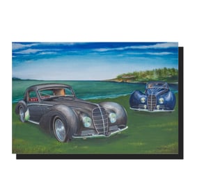 David Rosenthal (American, 21st Century): Delahaye T145-48773 (Pewter) with Blue Delahaye