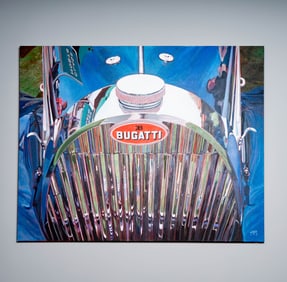 Art Reid: Photorealistic Painting of a 1938 Bugatti Type 57c Grille