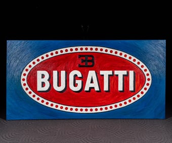 Keith Collins (American, 20th/21st Century): Bugatti Logo Painting