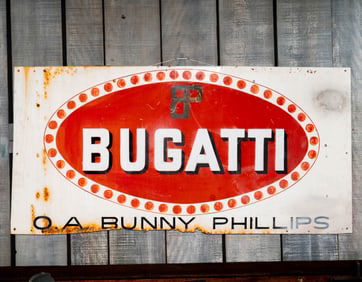 O.A. "Bunny" Phillips Bugatti Sign