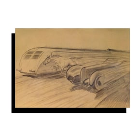 Lidia Bugatti (1907-1972): Bugatti Train - Horse - Car