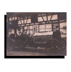 Photograph of Barbara Bugatti on Hermes Bugatti