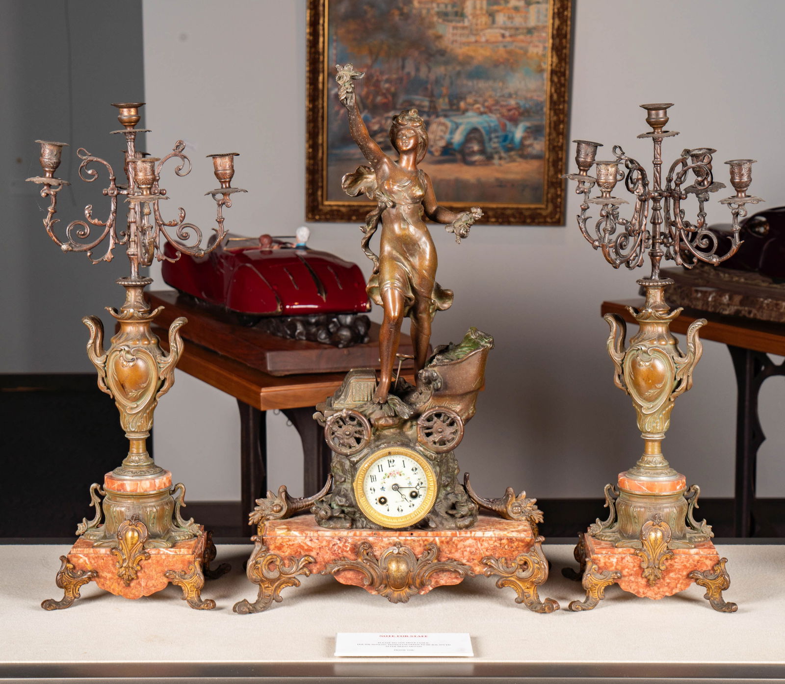 After Moreau Clock Garniture Set (1 of 20)