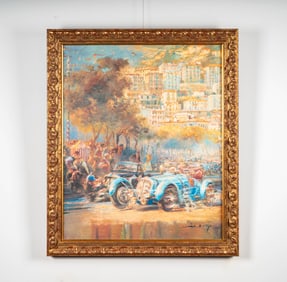 Alfredo de la Maria (Uruguayan, b. 1945): Delahaye at Monaco
