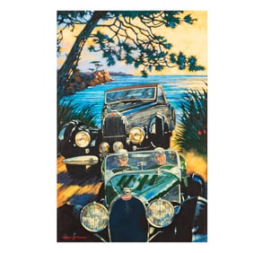 Barry Rowe (United Kingdom, 1938 - 2022): Bugatti Type 54 and 57 for Pebble Beach