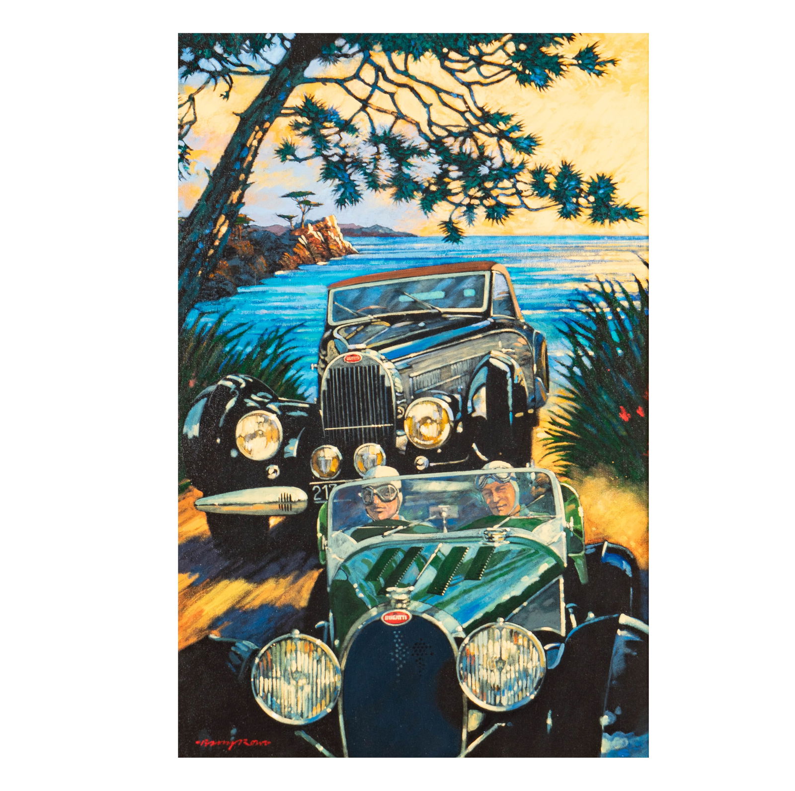 Barry Rowe (United Kingdom, 1938 - 2022): Bugatti Type 54 and 57 for Pebble Beach (1 of 13)