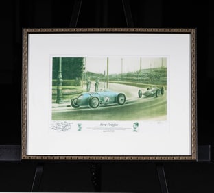 Tom Houtz: Ren? Dreyfus Signed French Grand Prix Print