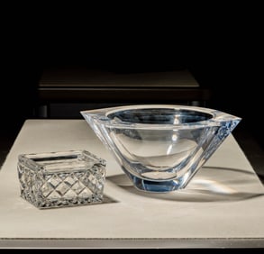 Two Crystal Desk Pieces