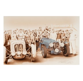 Francois Bruere (French, B. 1961): Delahaye 135 Le Mans 1938