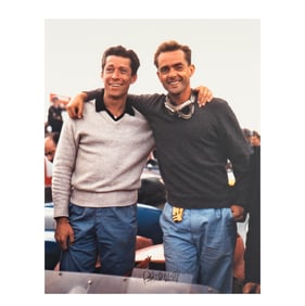 Photograph of Phil Hill and Olivier Gendebien at Le Mans 1958