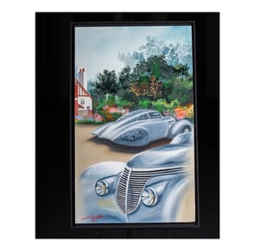 Enzo Naso (20th Century): Dubonnet Xenia Painting