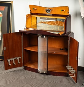 Deco Lacquered Bar Cabinet