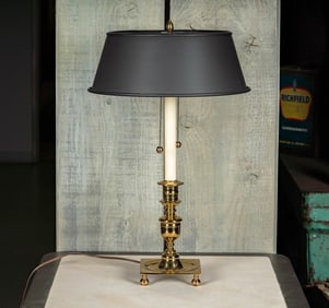Peter Mullin's Office Virginia Metalcrafters Brass Table Lamp