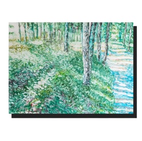 Abstract Forest and Stream Print: "Canon Hill"