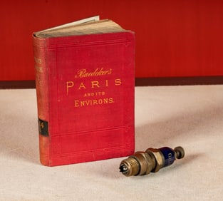 Baedeker's Paris and Its Environs and French Bougie Spark Plug
