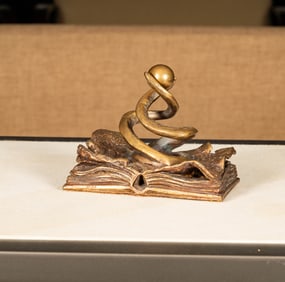 Jazorro Bronze Book and Snake
