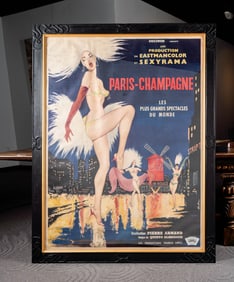 Paris-Champagne Les Grands Spectacles du Monde Poster