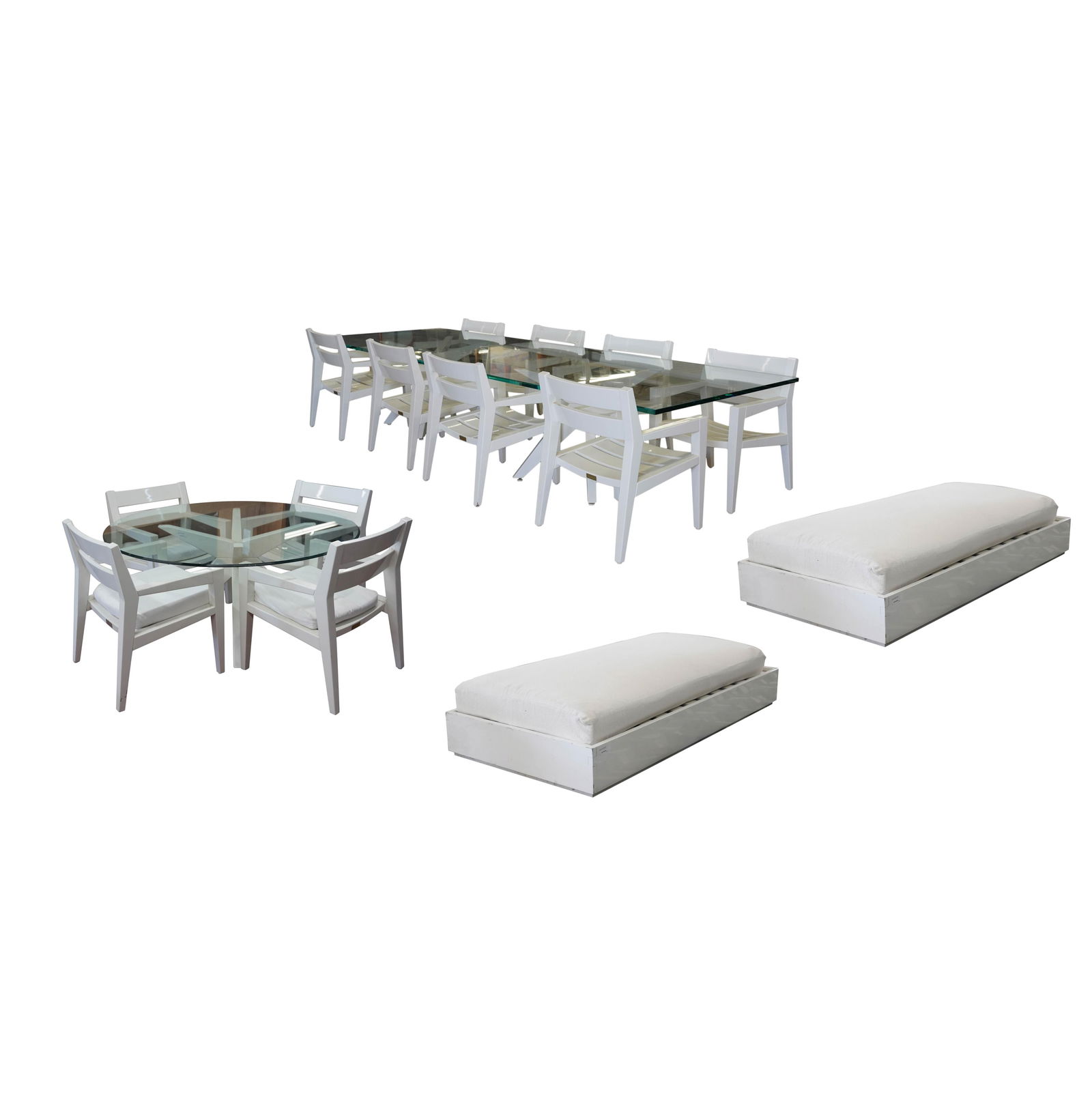 A Collection of Weatherend Estate Furniture White Patio Furniture (1 of 18)