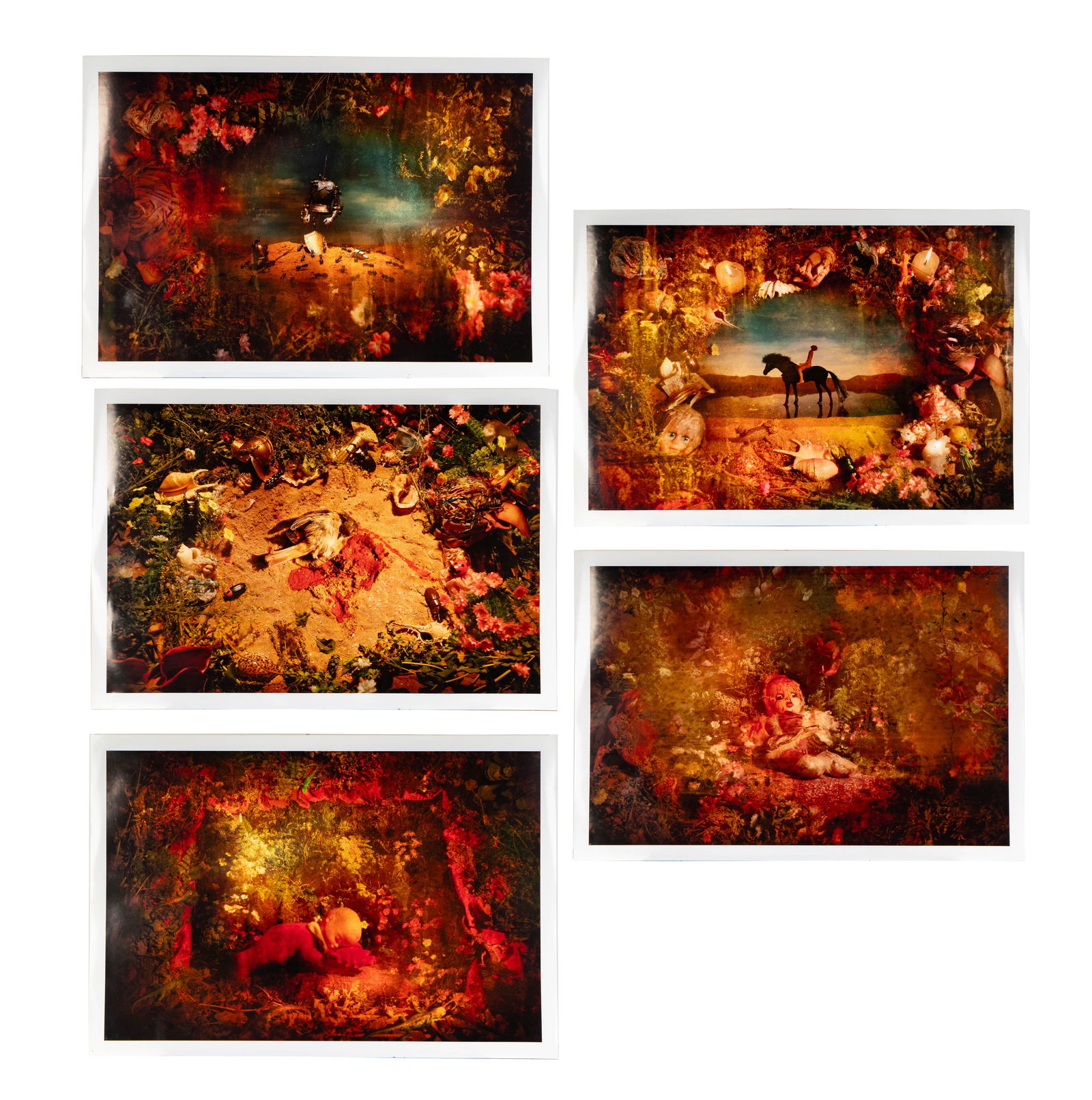 Maleonn, Chinese b.1972, Five Large Unframed Works (1 of 20)