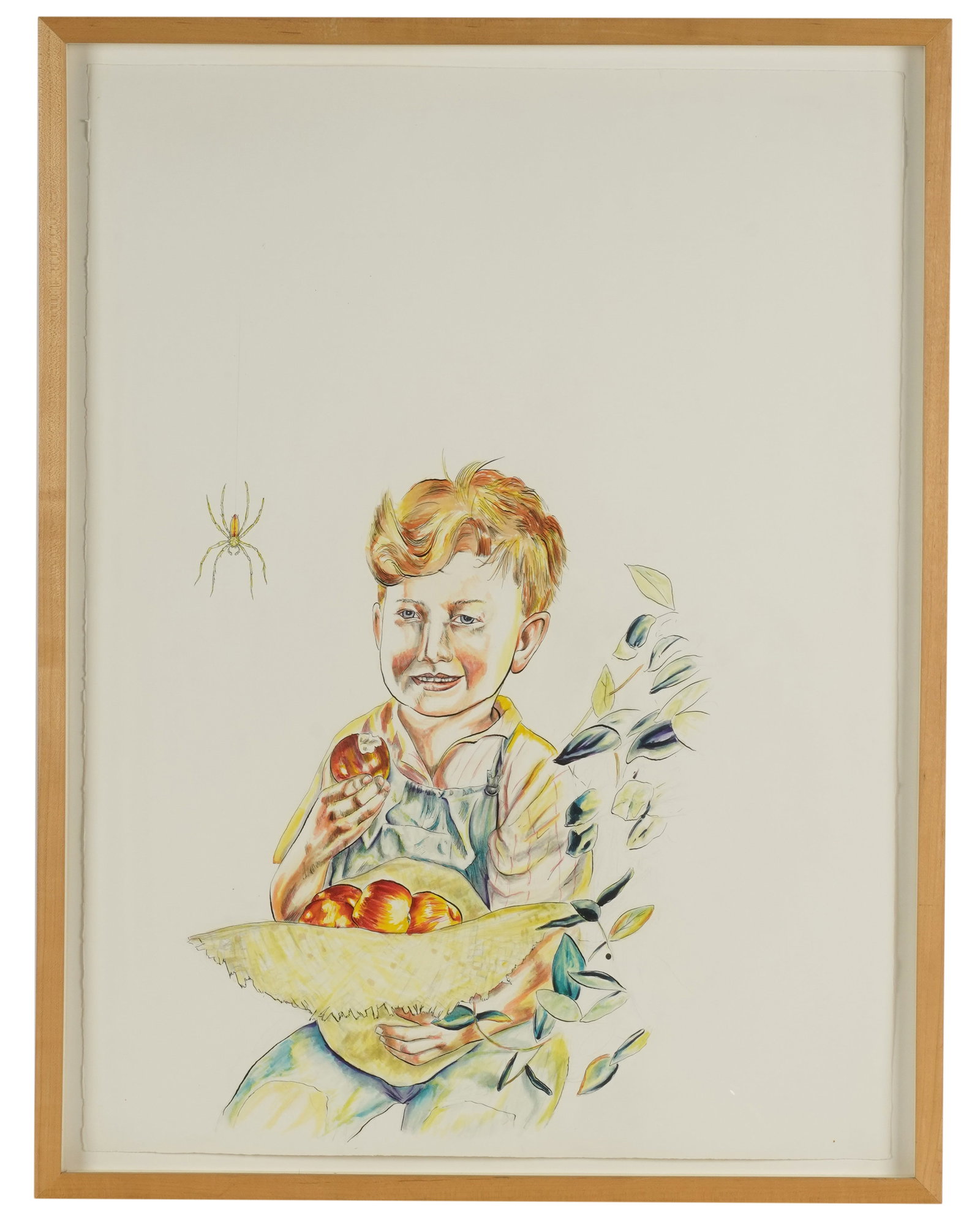 A Boy with Apples Watercolor: watercolor on paper, unsigned Sheet: 30 x 22 1/2 in. (76.2 x 57.2 cm.), Frame: 32 3/4 x 25 in. (83.2 x 63.5 cm.) Provenance: Collected by Marc Richards from 1998-2002