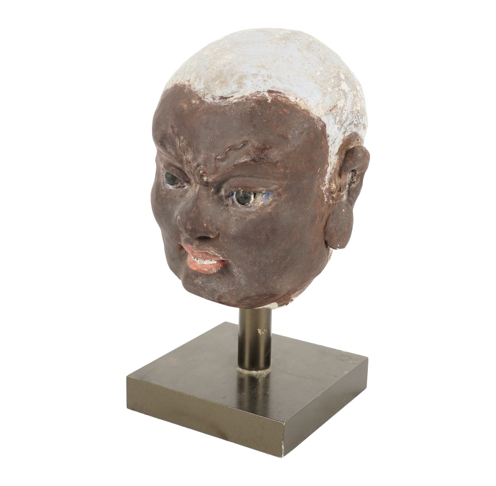 A Ming Dynasty Attendant: 18th century, set on stand Overall: 8 1/4 in. (21 cm.) Provenance: Collected by Marc Richards