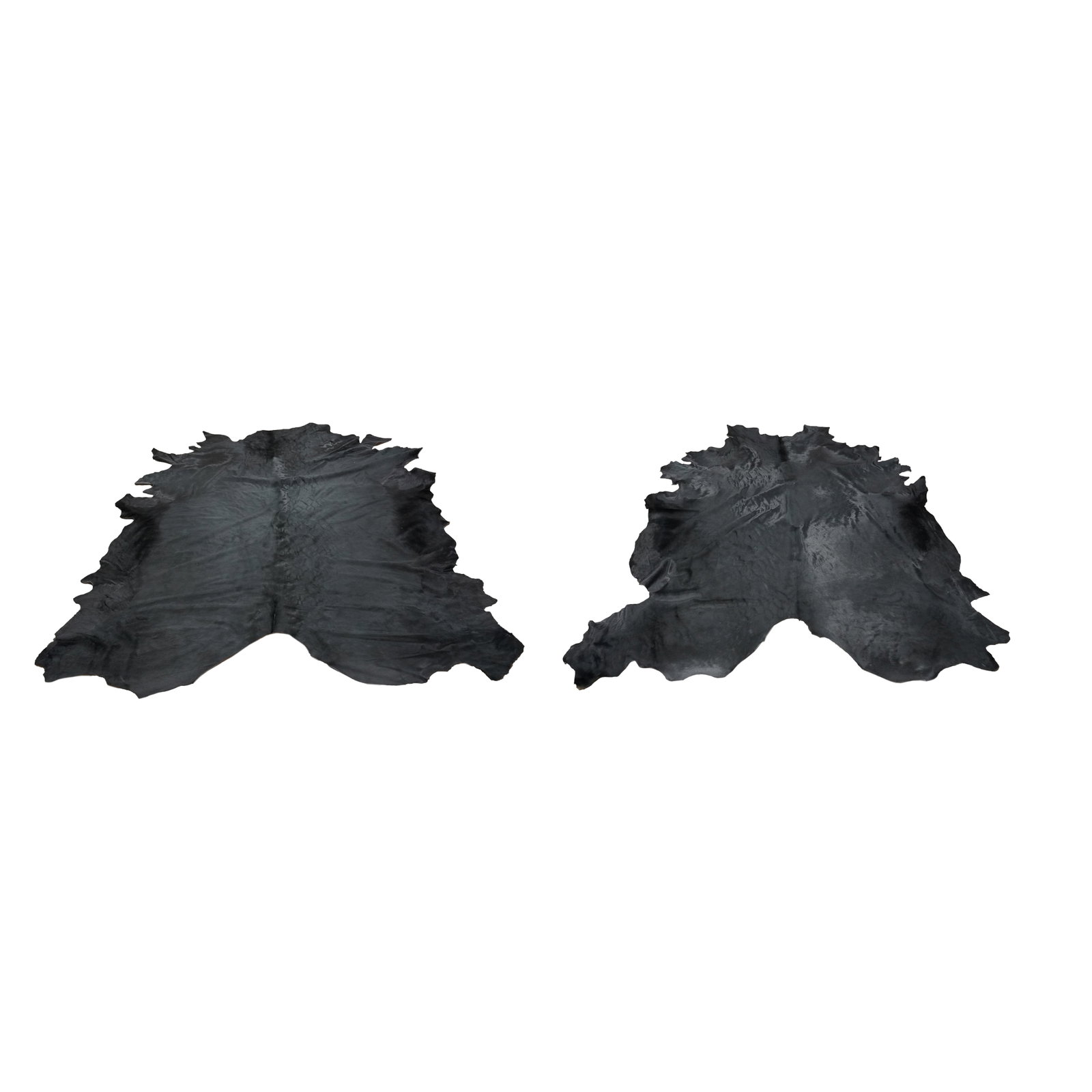 Two Italian Smooth Hide Rolls: lamb, each marked made in Italy to underside Approximately Each: 115 x 106 in. (292.1 x 269.2 cm.)