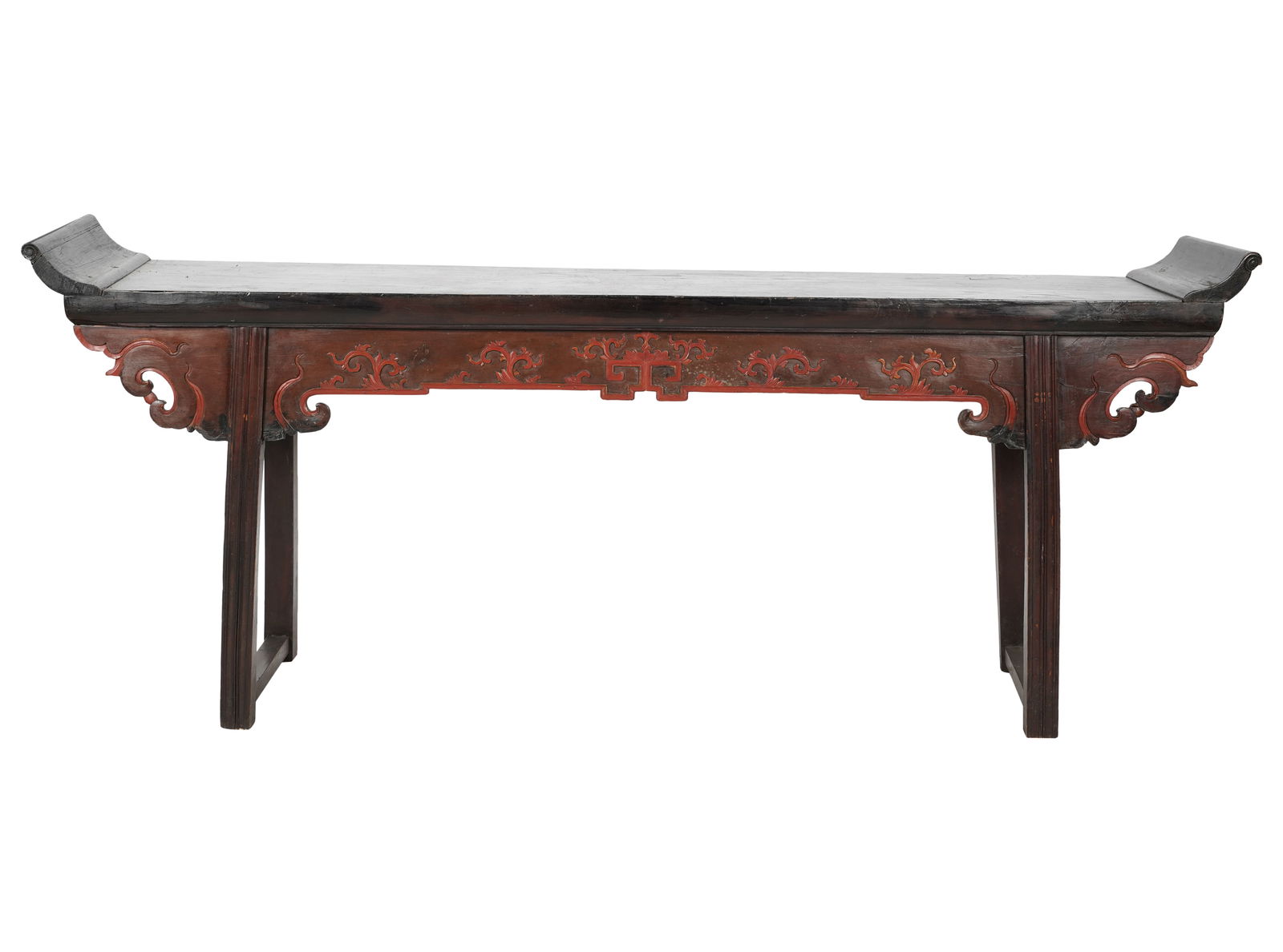 A Chinese Ebonized and Red Lacquered Altar Table (1 of 9)