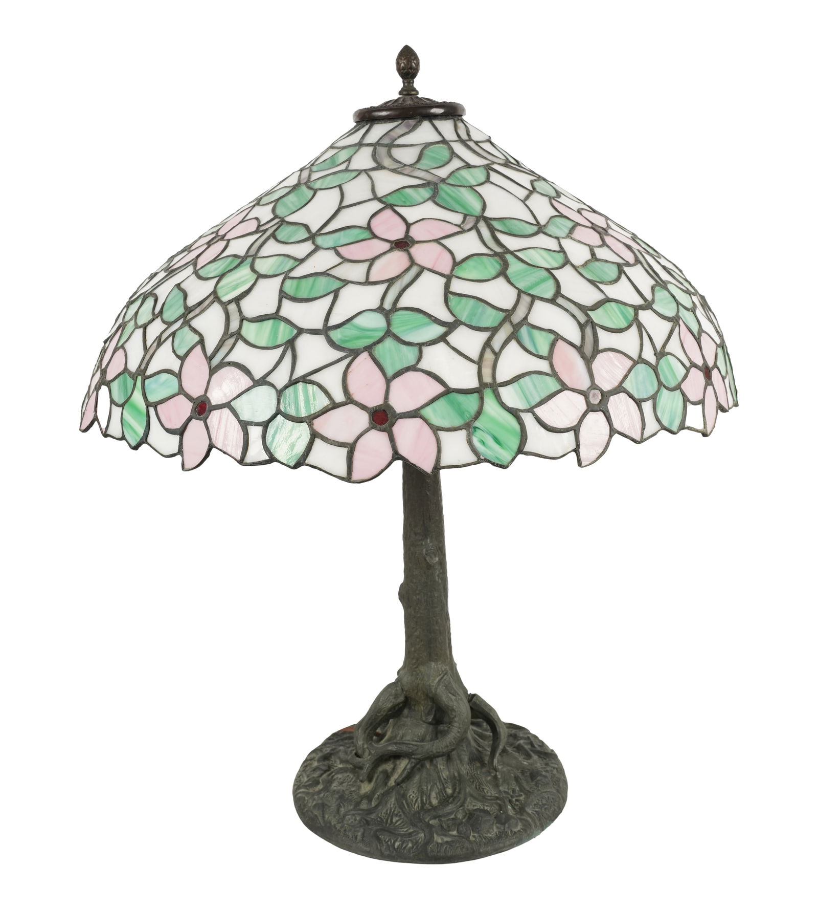 An Assembled Chicago Mosaic Floral Tree Form Table Lamp (1 of 8)