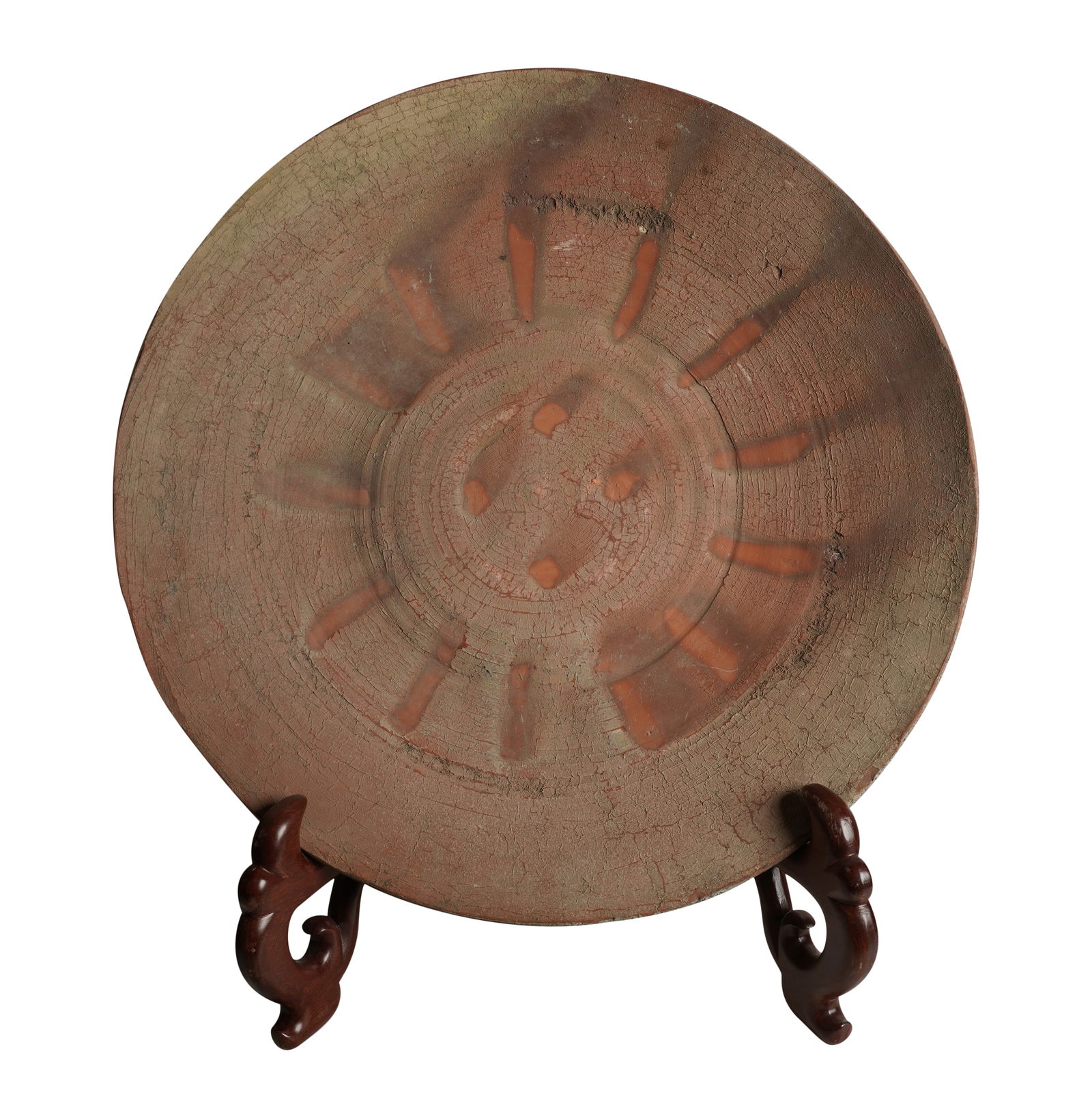 A Large Earthenware Pottery Charger (1 of 8)
